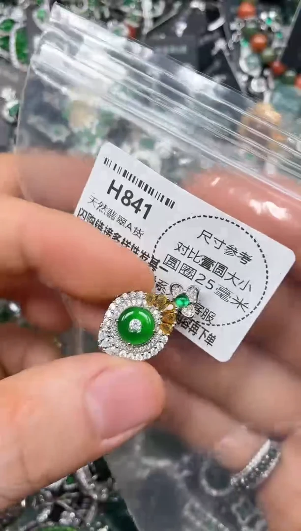颈饰未镶嵌翡翠H841吊坠