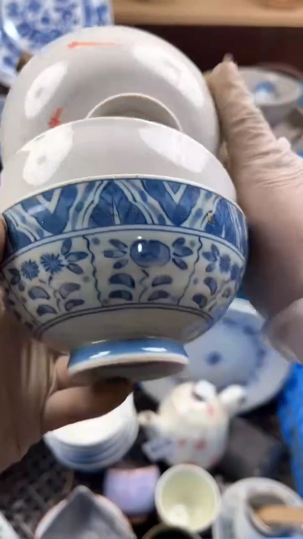 瓷片英歌瓷器满19.9包邮