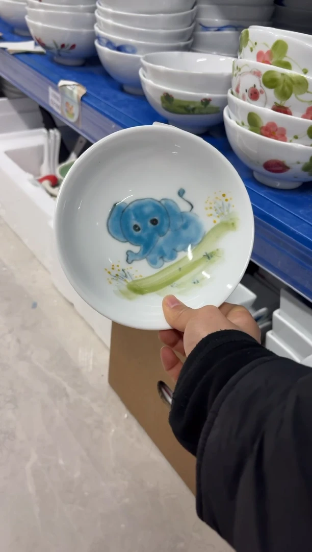 景德镇手绘釉中彩（食品级）小胖碗