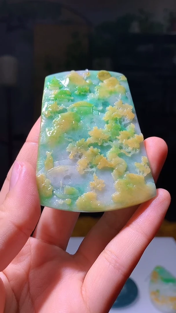 【闪购商品】定制翡翠未镶嵌1019hm-毛货挂件43