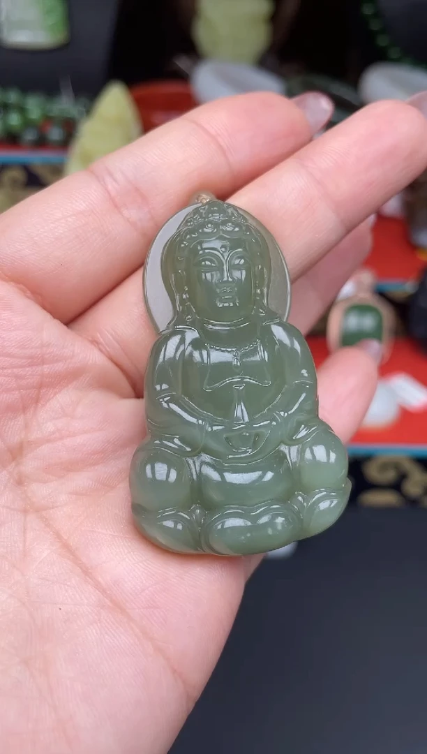 和田玉未镶嵌颈饰吊坠h027