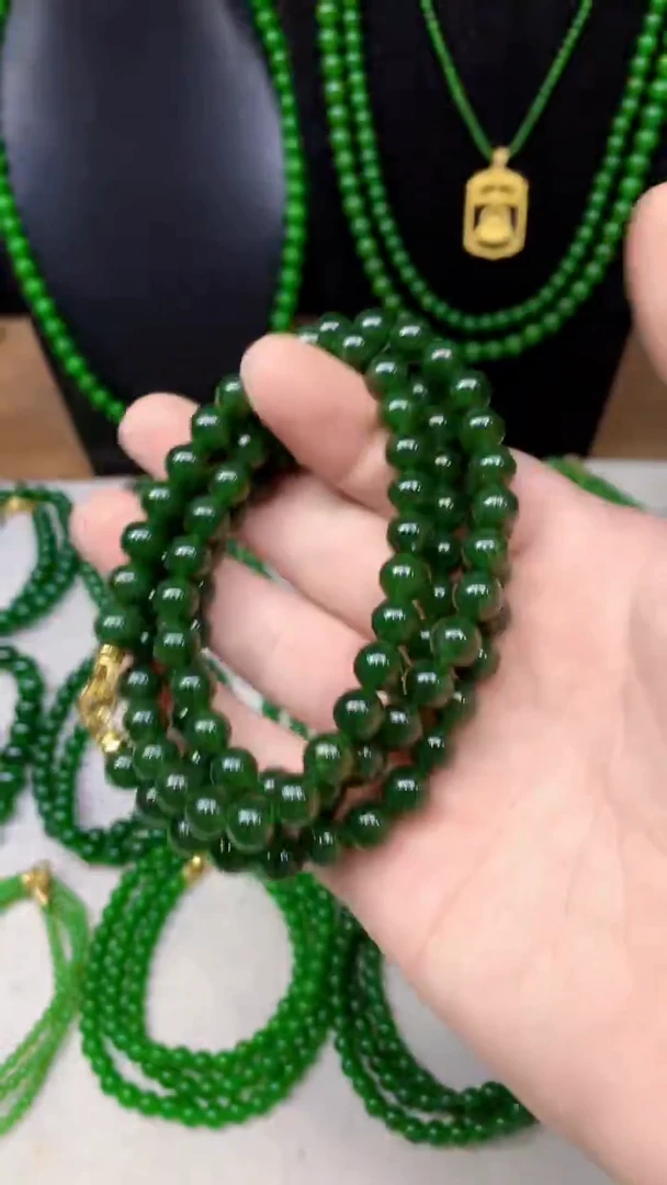 项链未镶嵌和田玉卡8的108