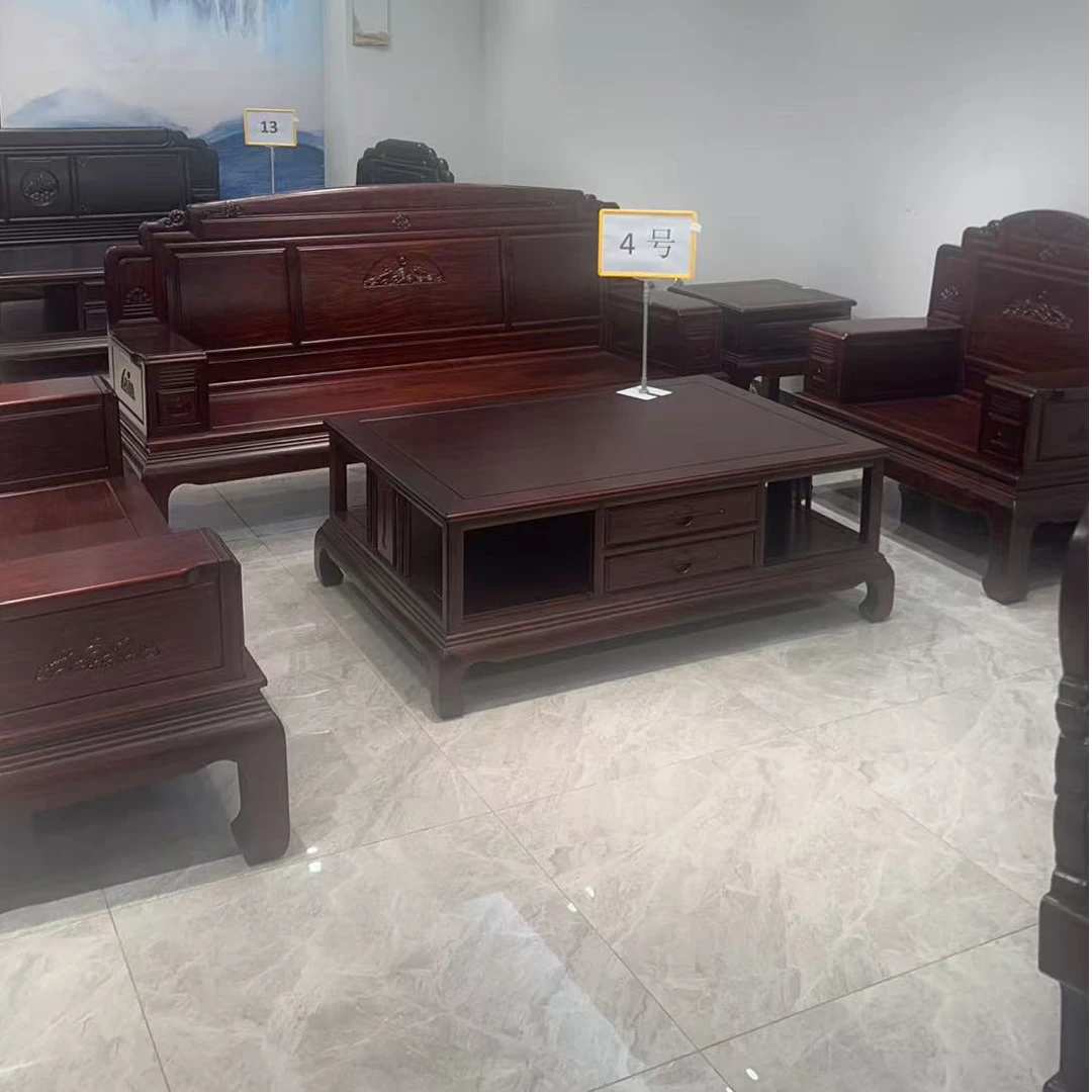 荣骏沙发新中式实木沙发客厅家用别墅成套两用大户型