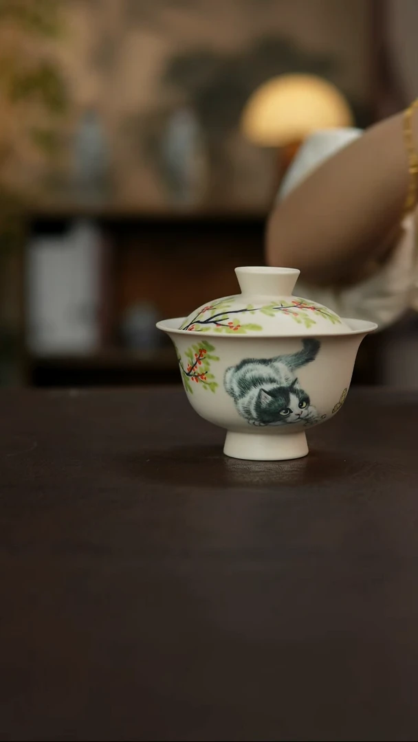 景德镇陶瓷杯碗柴烧多人