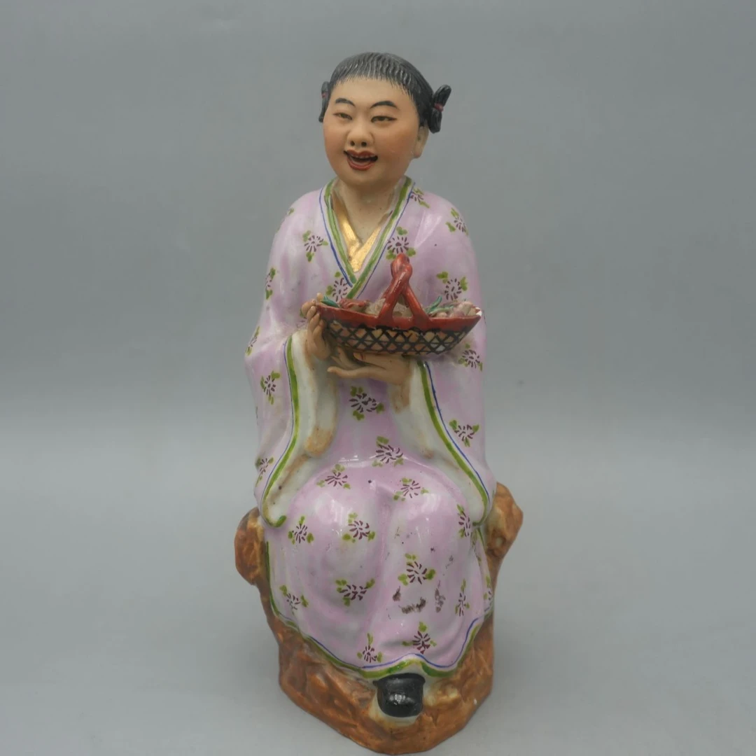 粉彩八仙人物瓷塑