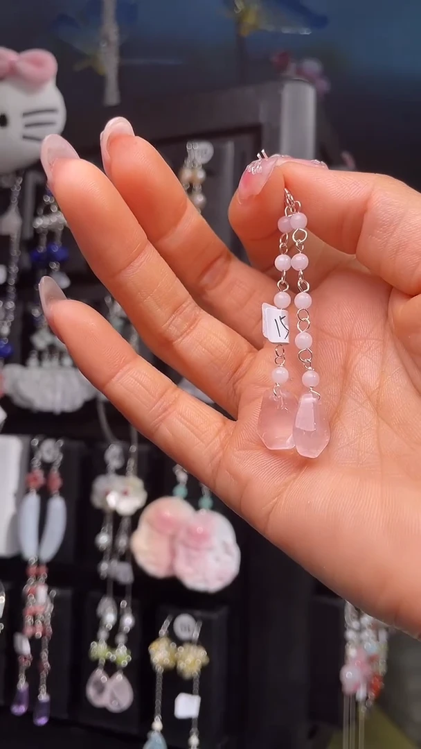 银S925镶嵌耳饰紫晶鏡***?鏡花