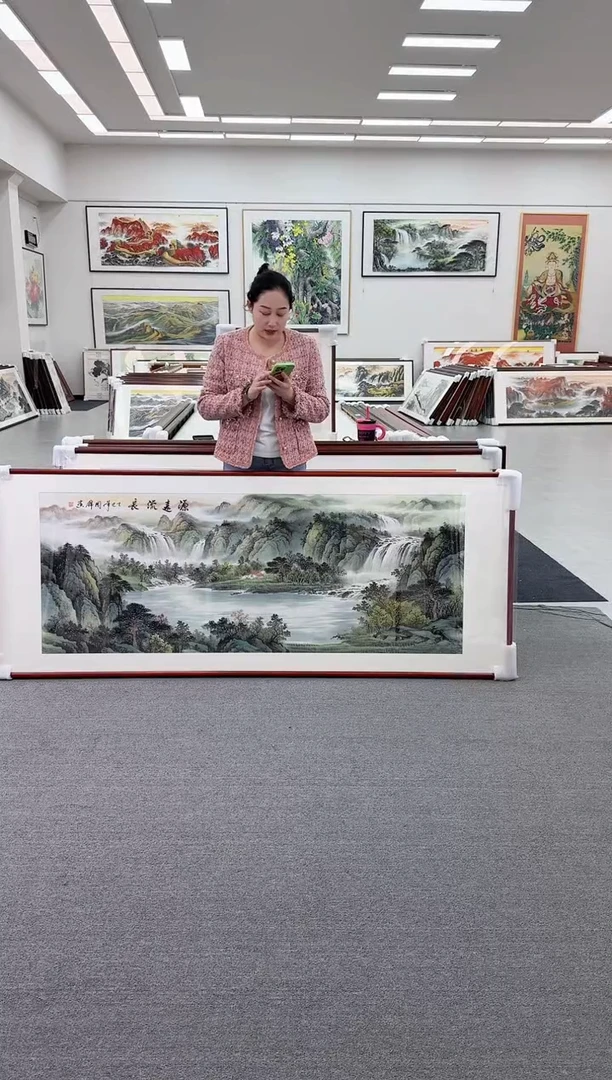 国画手绘 源远流长 219*88