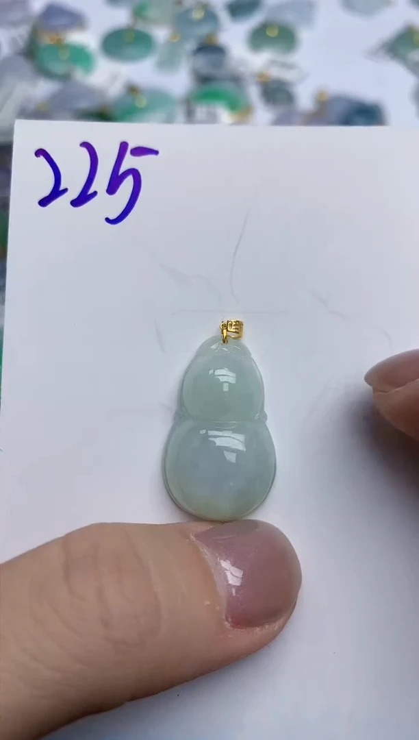 【闪购商品】翡翠颈饰18K金镶嵌天然翡翠A货