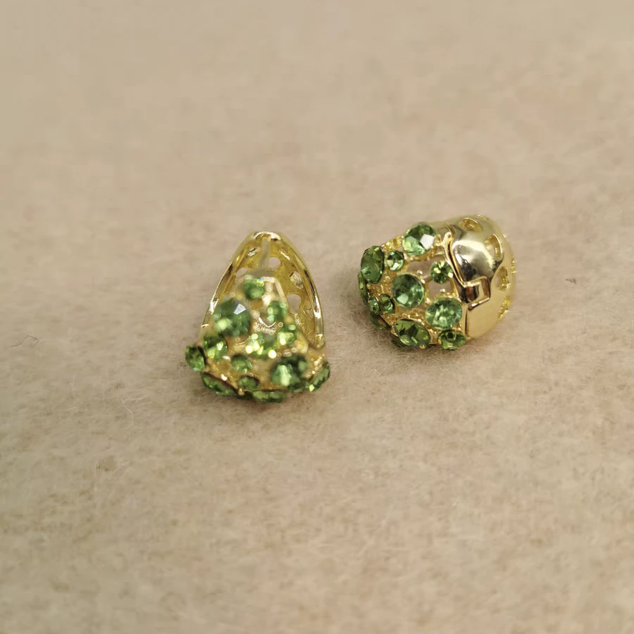 铜合金耳饰 法式镂空百搭提篮耳环耳扣轻奢小巧防丢洋气感耳坠292