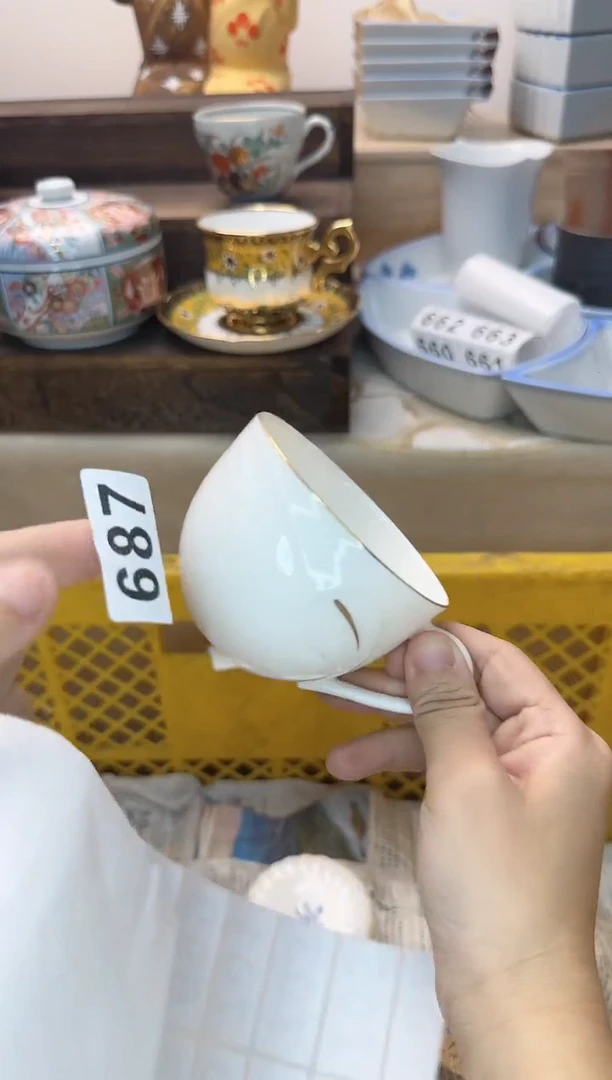 茶杯紫砂小**主687淘艺中古瓷器全场满18元包邮