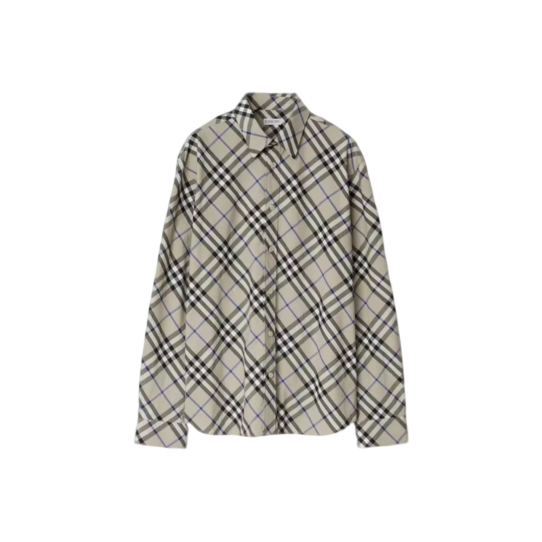 未使用 BURBERRY/博柏利 25格纹棉质长袖衬衫