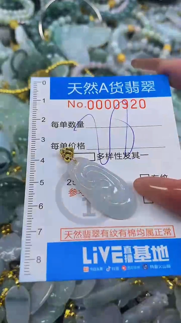 颈饰未镶嵌翡翠净货挂件-0920