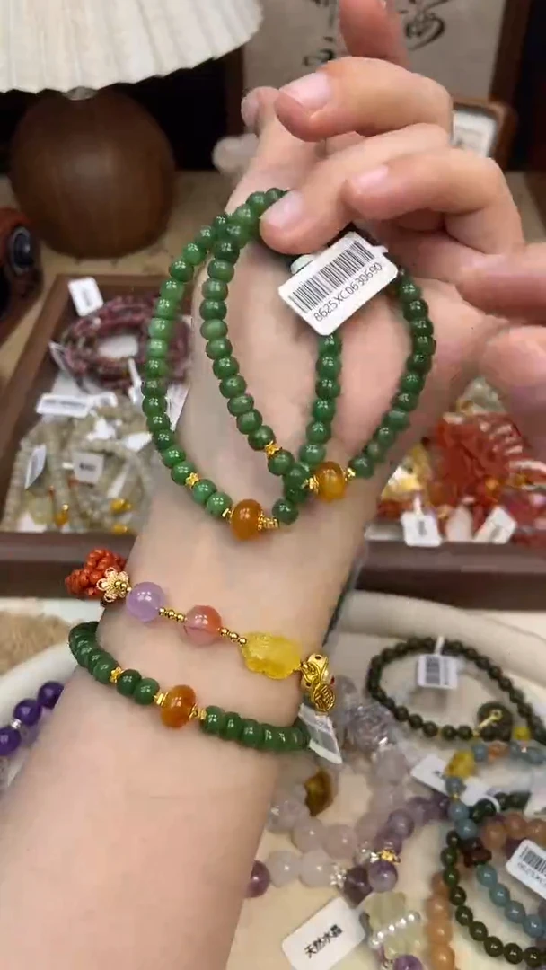 手饰和田玉银S925镶嵌287