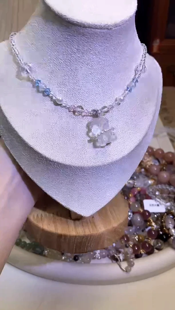 银S925镶嵌颈饰水晶106手串