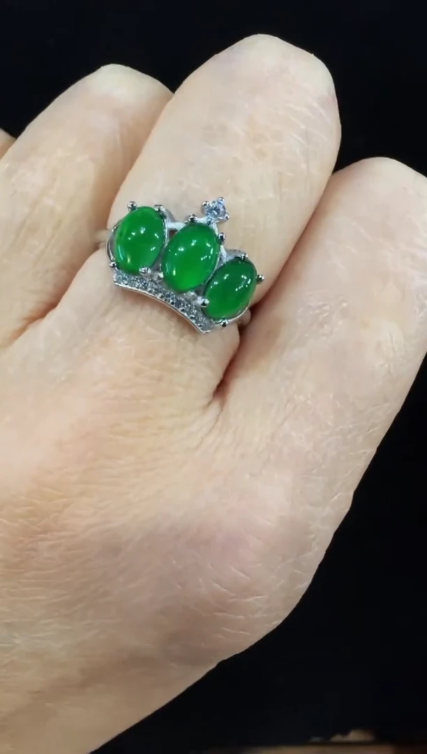 颈饰银S925镶嵌翡翠国风