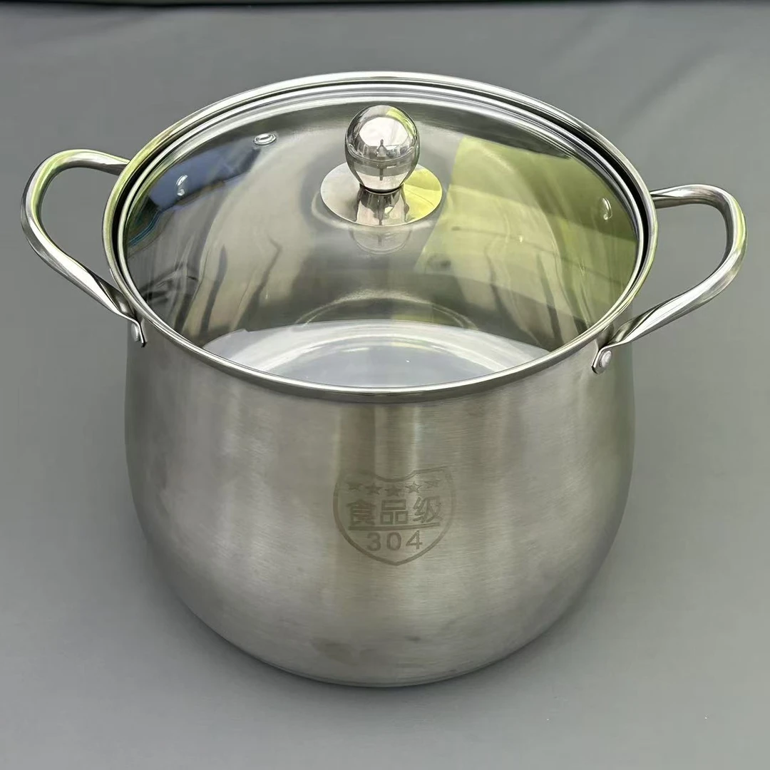 22cm不锈钢双耳玻璃带盖炖锅1个必备轻奢现代高级感简【汤家限定】
