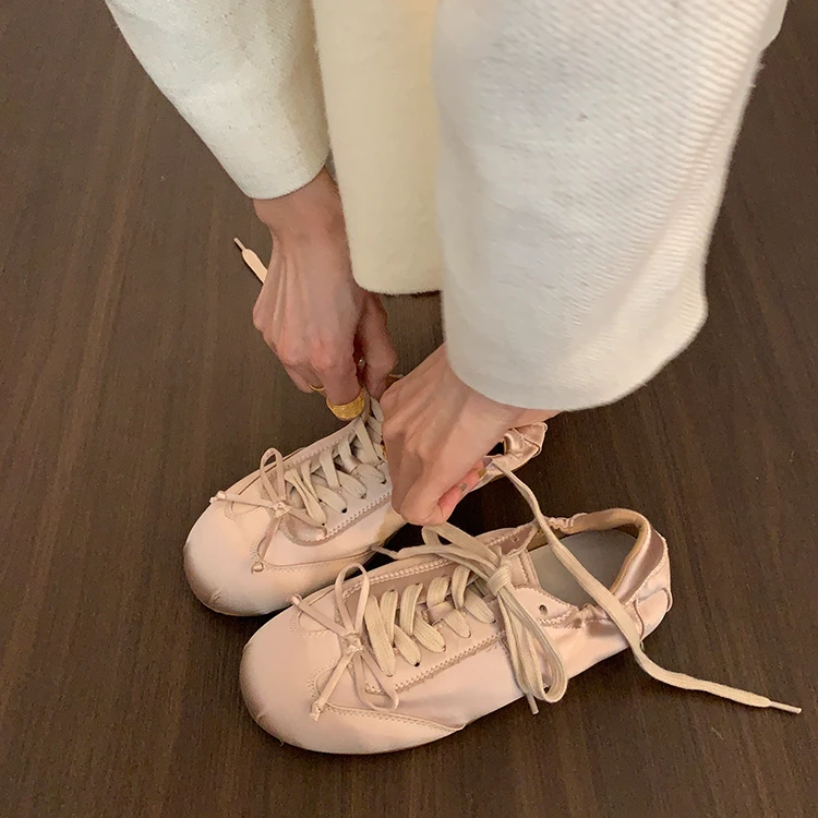 SS-689-37法式蝴蝶结2025年软底芭蕾舞鞋平底单鞋休闲德训鞋女鞋