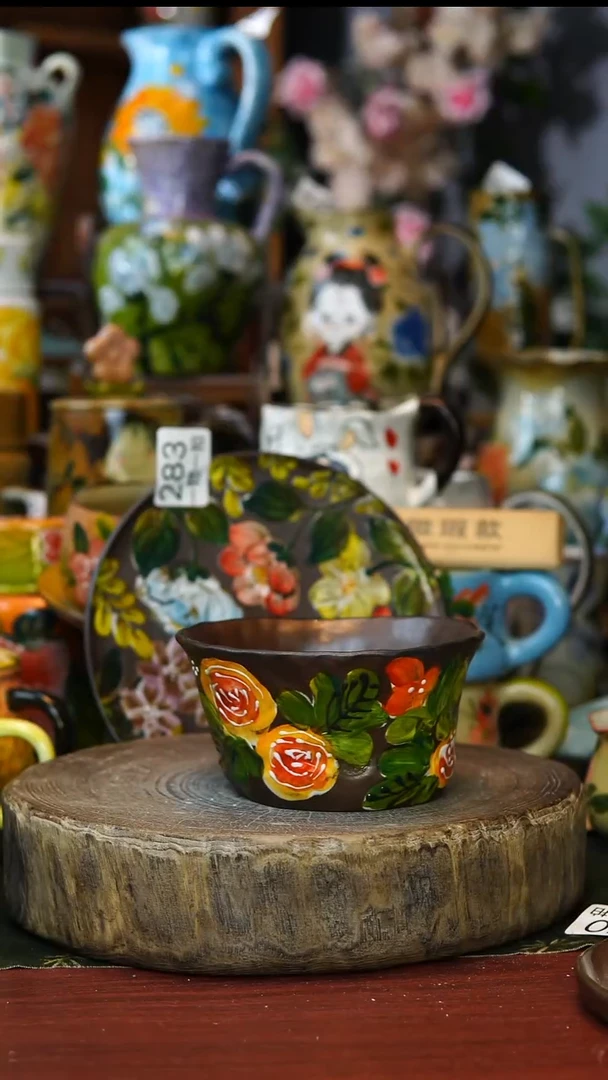 陶瓷284景德镇手工手绘釉下彩