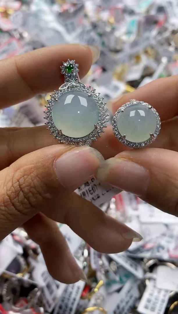银S925镶嵌戒指翡翠7777-----1