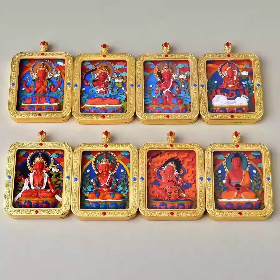 【德巧家】唐卡八大佛生肖吊坠 精致典雅大气（发一个，多样性发货）