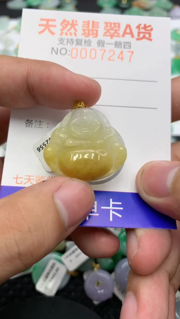 翡翠18K金镶嵌颈饰111111111111