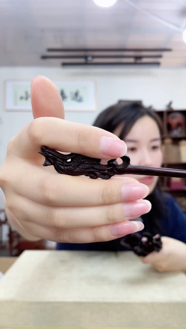 乌木类端景台140印度小叶紫檀簪子木木