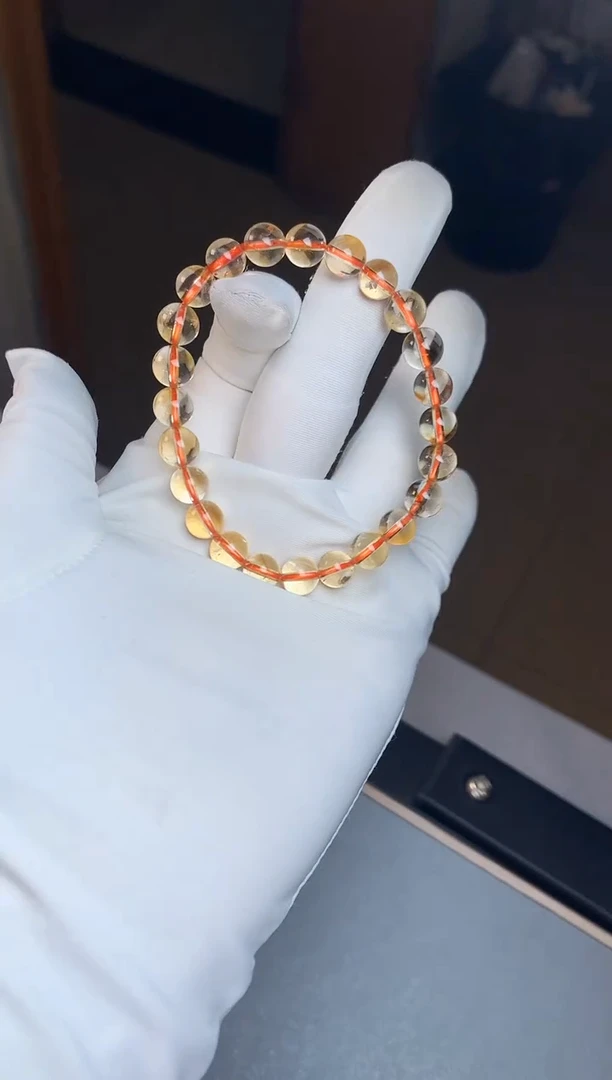 水晶手串未镶嵌黄水晶单圈手串