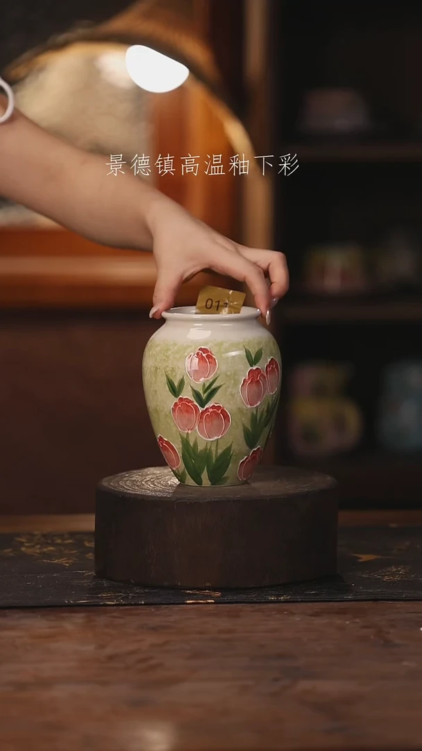 陶瓷景德镇高温釉下手绘陶瓷011