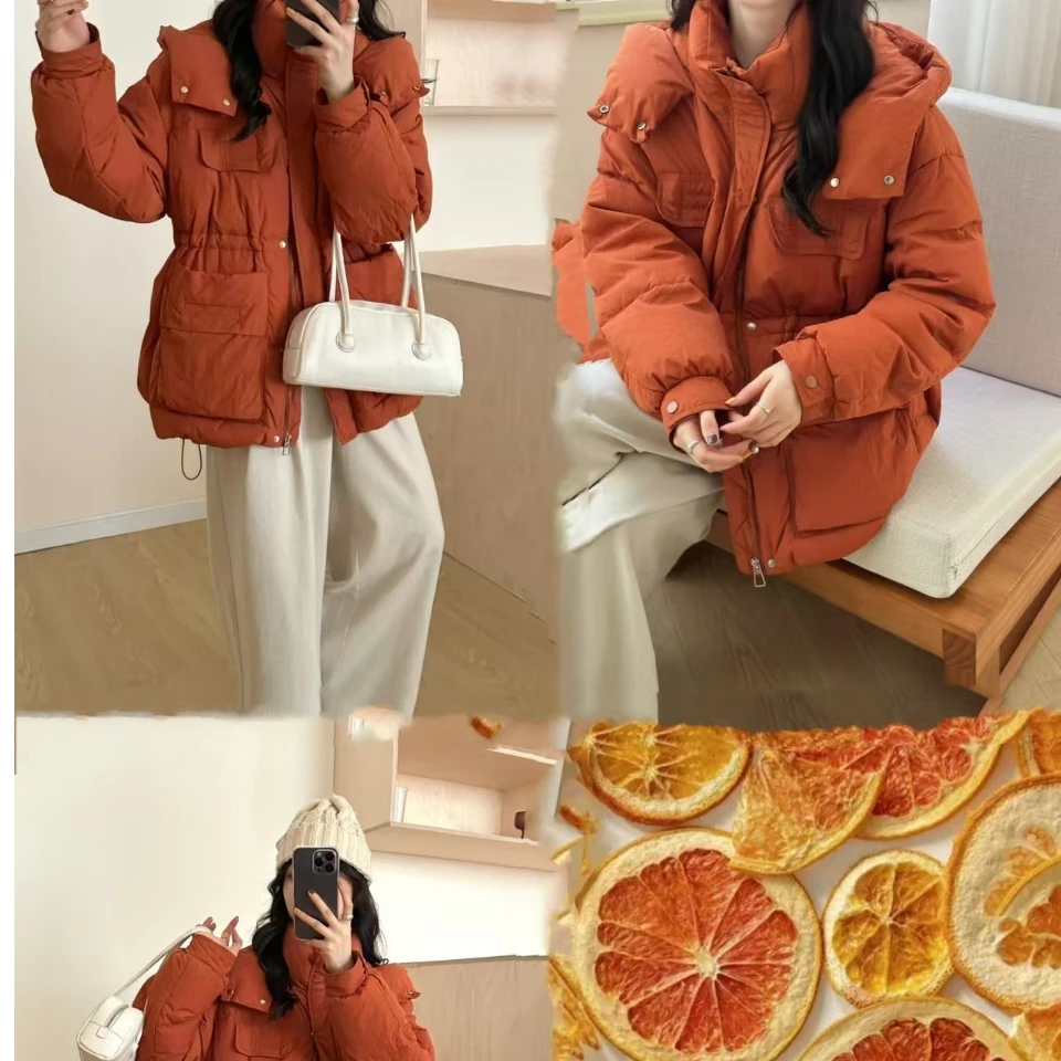 2025秋冬加厚时尚短款百搭保暖小个子一手长羽绒服902