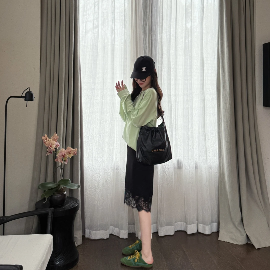 syna希娜 高定舒适感浅绿色小印花T恤