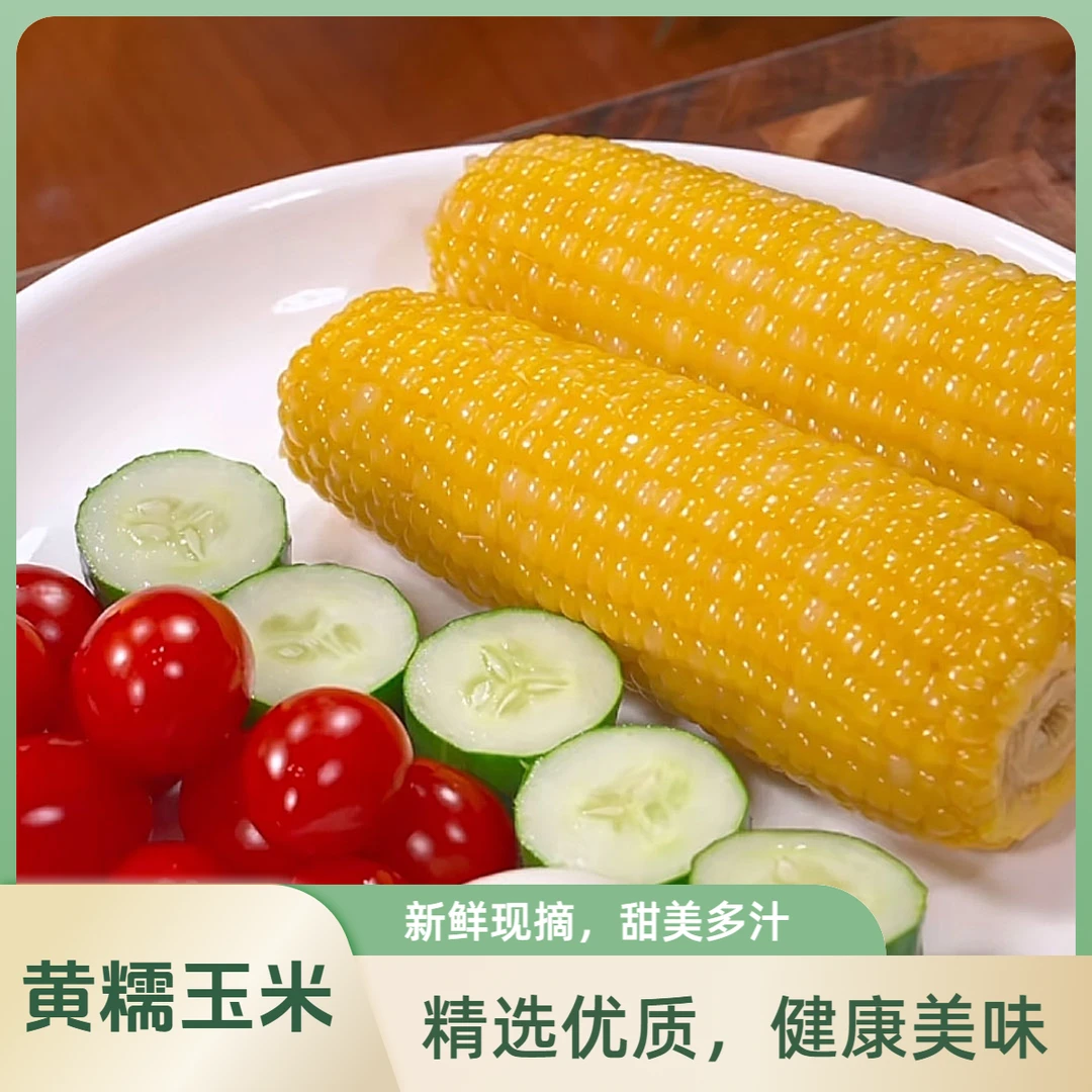 [2025年东北头茬黄糯玉米]精选玉米铝箔锁鲜9支装 整箱五斤以上