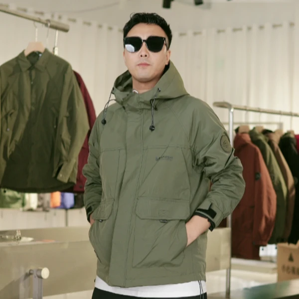 秋季新款外套夹克户外防风防水连帽日常通勤61019