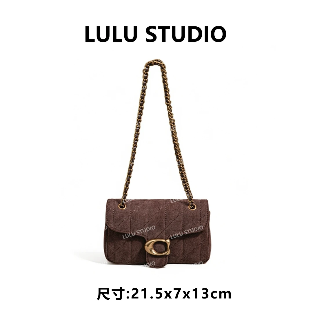 【LULU】SK-83250-焦棕RAIN.CUN.百搭腋下斜跨女包