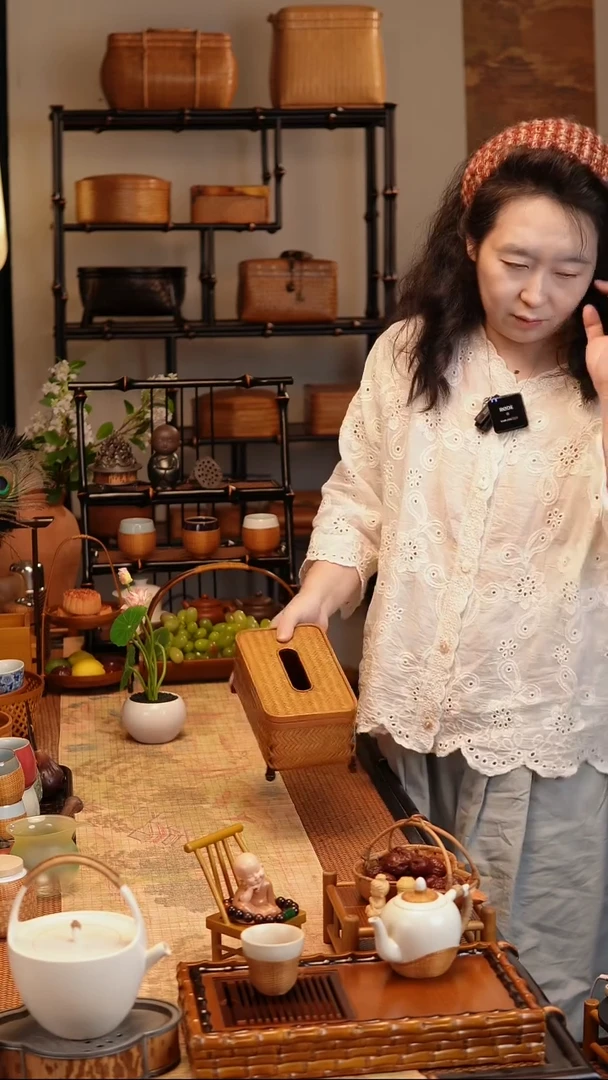 汀香 纸巾盒竹编