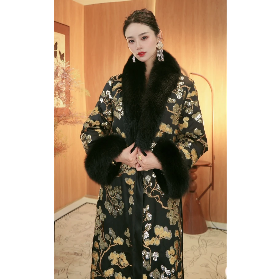 金堂世家/2025冬季新款新中式外套长款2025C9100程程-大女王仓