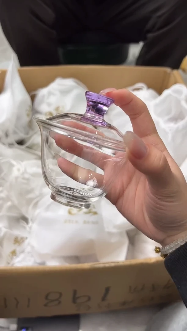 【闪购商品】茶盏@@禾墨旅行盖碗浅紫色