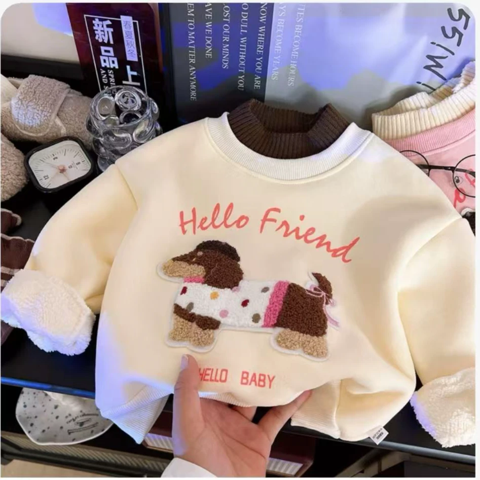 小狗造型加绒卫衣