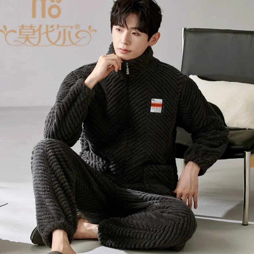 122-男士立领拉链冬季套装