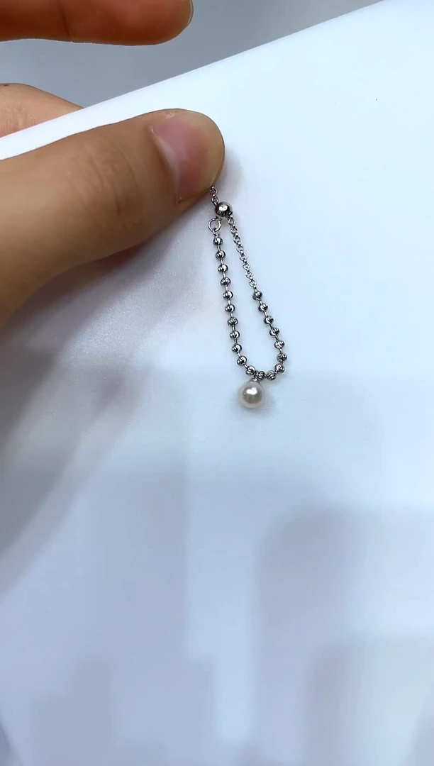 海水珍珠戒指银S925镶嵌5-6