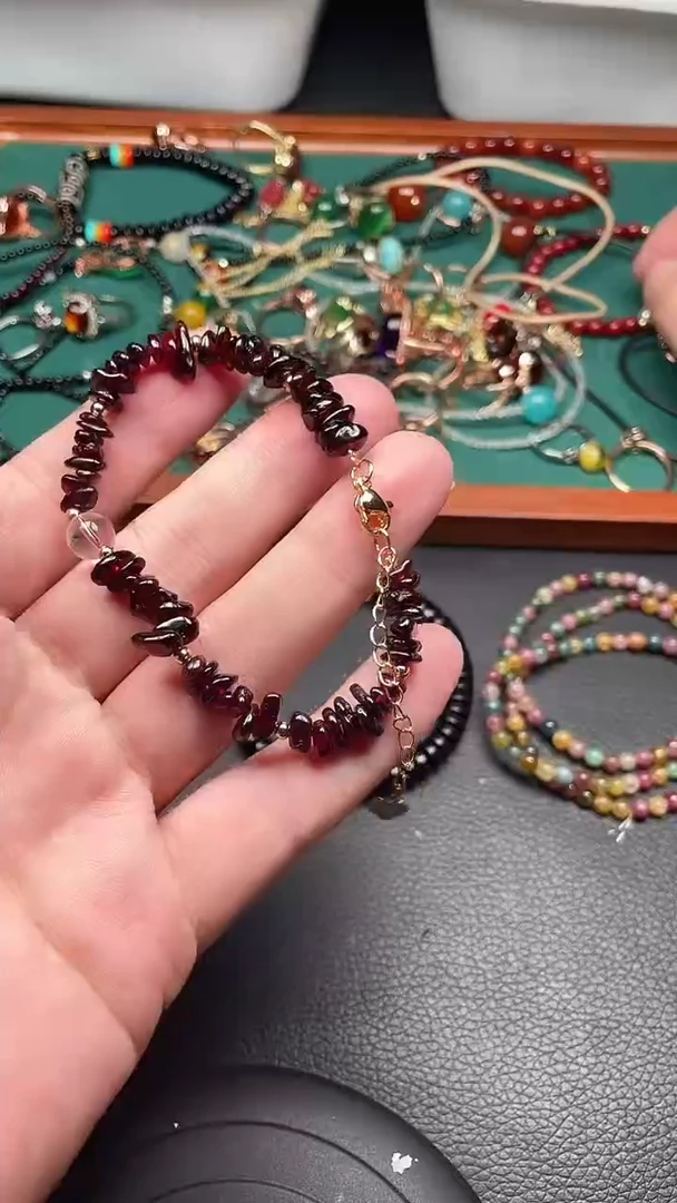 石榴石戒指未镶嵌多样性发货拍一发一