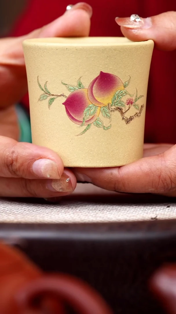 【闪购商品】紫砂茶壶本山绿寿桃杯