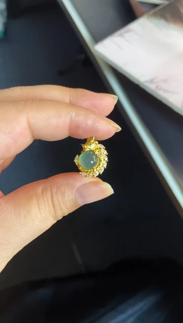 吊坠(不含链)银S925镶嵌翡翠1