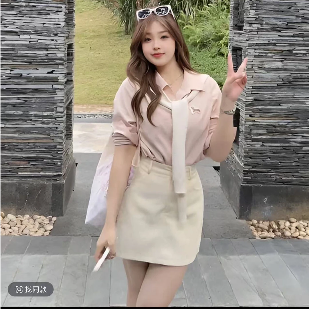 韩版轻熟风INS风时尚套装百搭夏季上衣包臀短袖显瘦气质洋气减龄