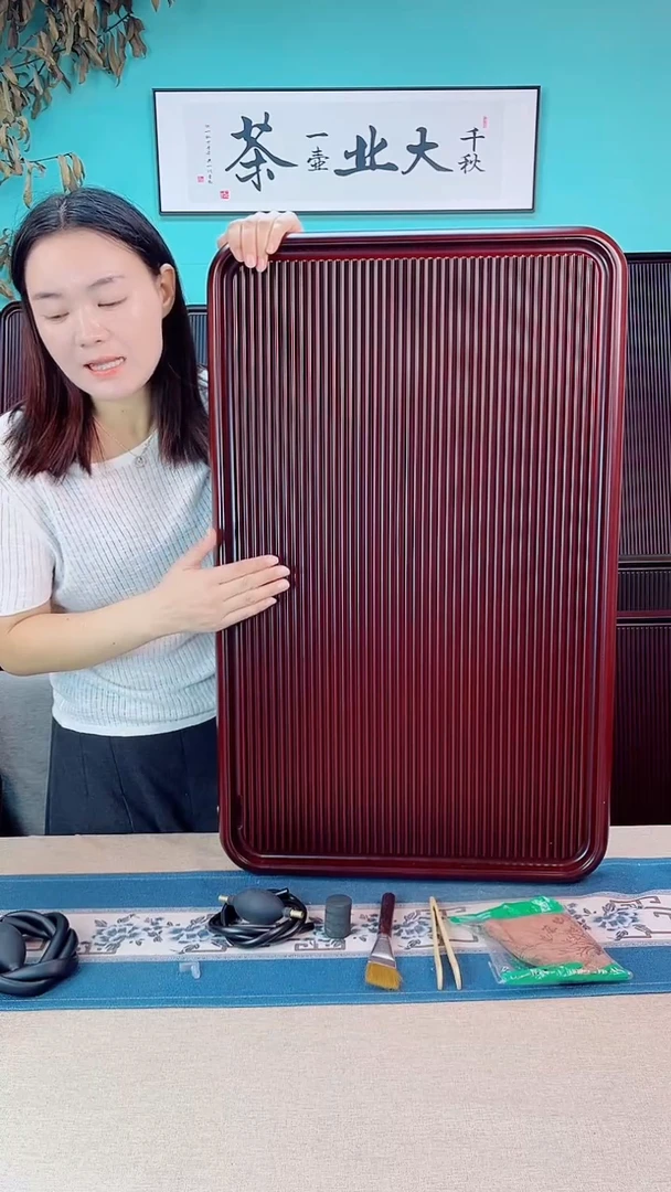 千川红色款式茶盘80*50*5