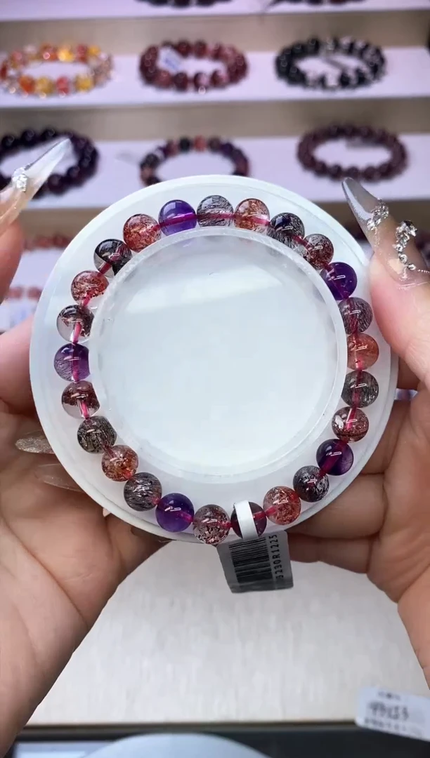 【闪购商品】水晶手链未镶嵌黑加仑超七7m+