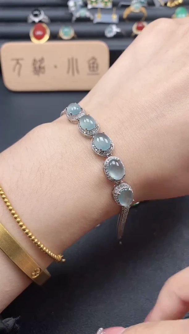 翡翠戒指银S925镶嵌51151