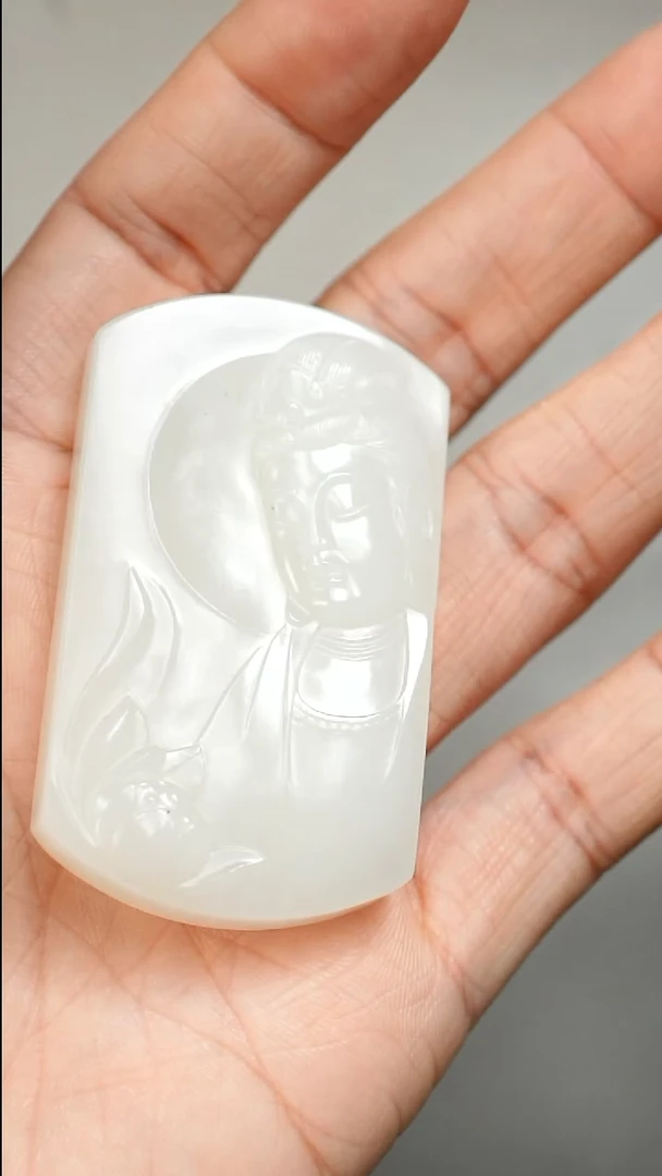 未镶嵌和田玉挂件观音