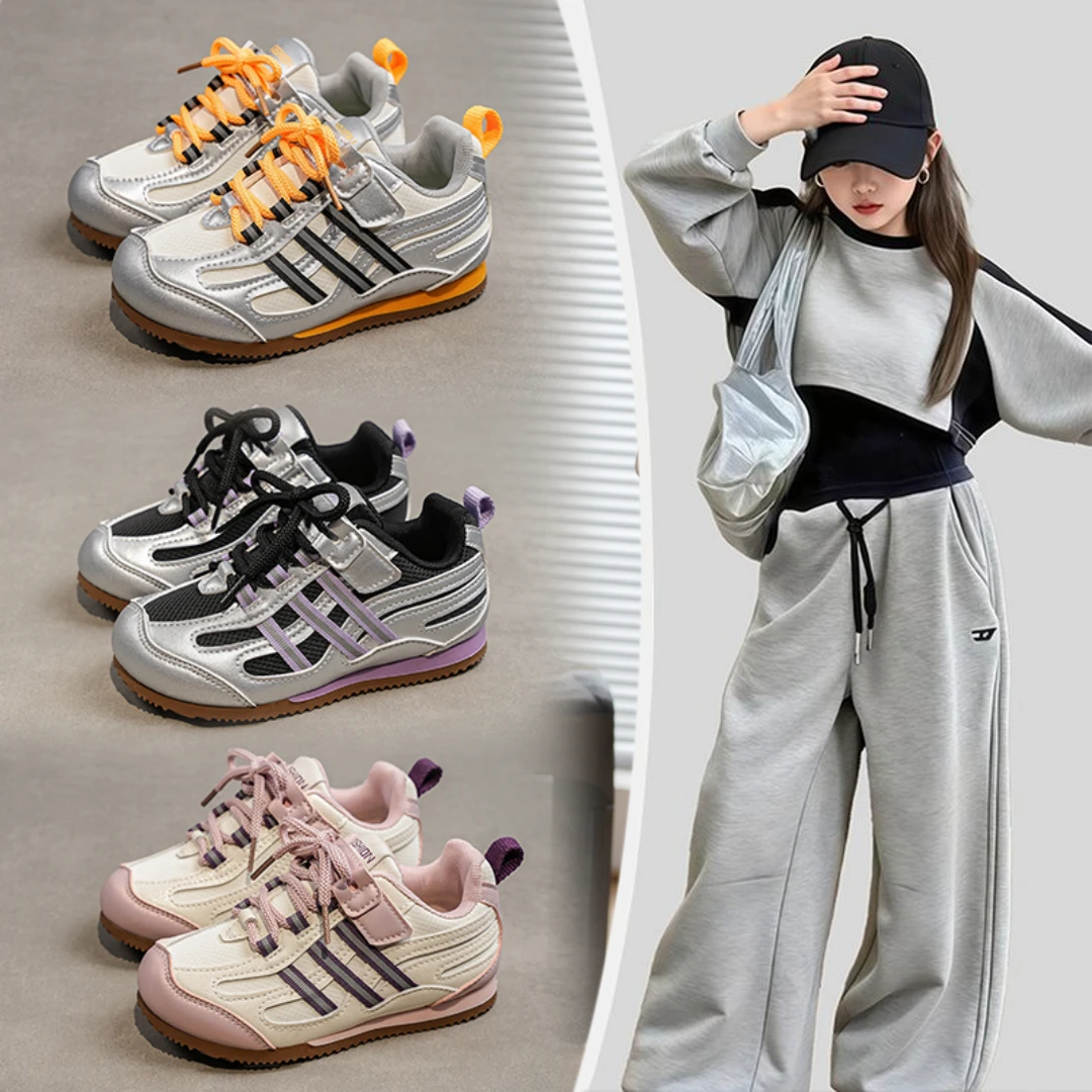 高颜值秋季男女童运动鞋3-12岁中大童鞋百搭儿童休闲鞋软底跑步鞋