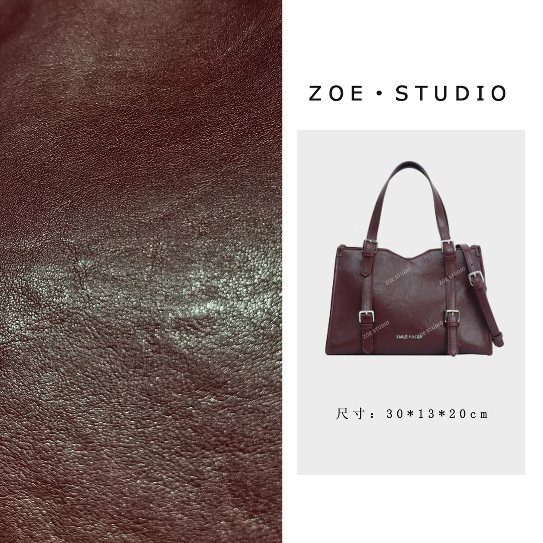 【佐伊甄选】CF-3214-1-暗红色轻奢女士时尚复古百搭小众斜跨包包