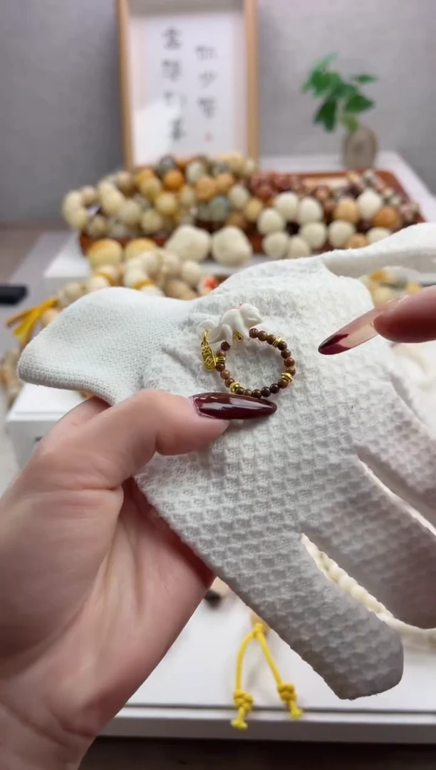 【闪购商品】菩提根/象牙果手串天然精品库克搭配鹿骨蜥蜴戒指